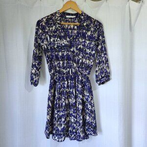 Women's Dress Size XS Long Sleeve V-Neck Faux Wrap Lined Dress